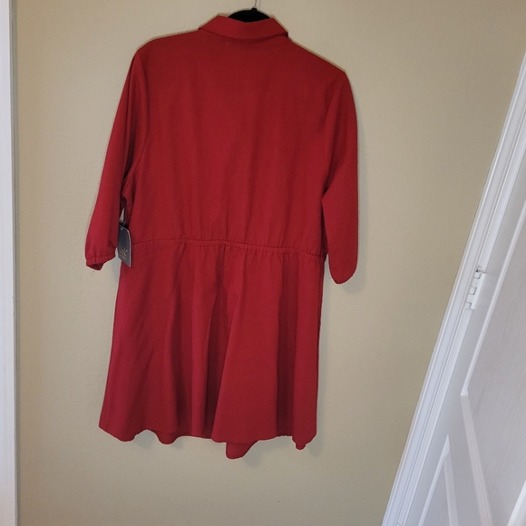 Lark + Grey red dress. Size 1X. Two pockets on the front. Five brown but… - Picture 4 of 11